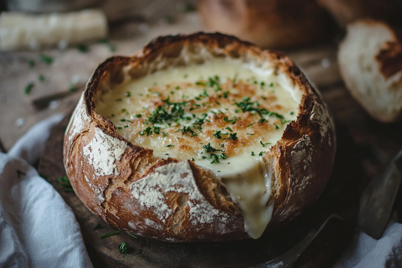 Käsefondue im Brot Käsefondue im Brot
