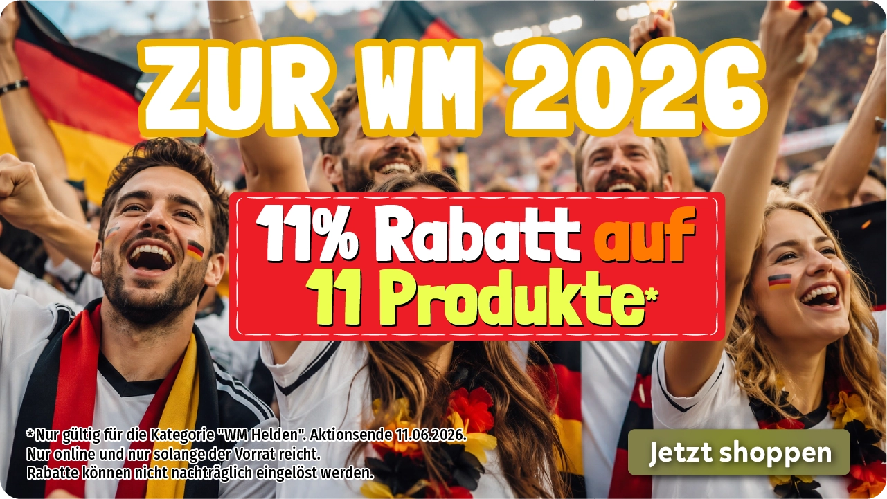 WM-Helden WM 2026 11 Prozent Rabatt auf 11 Produkte Aktionsbox