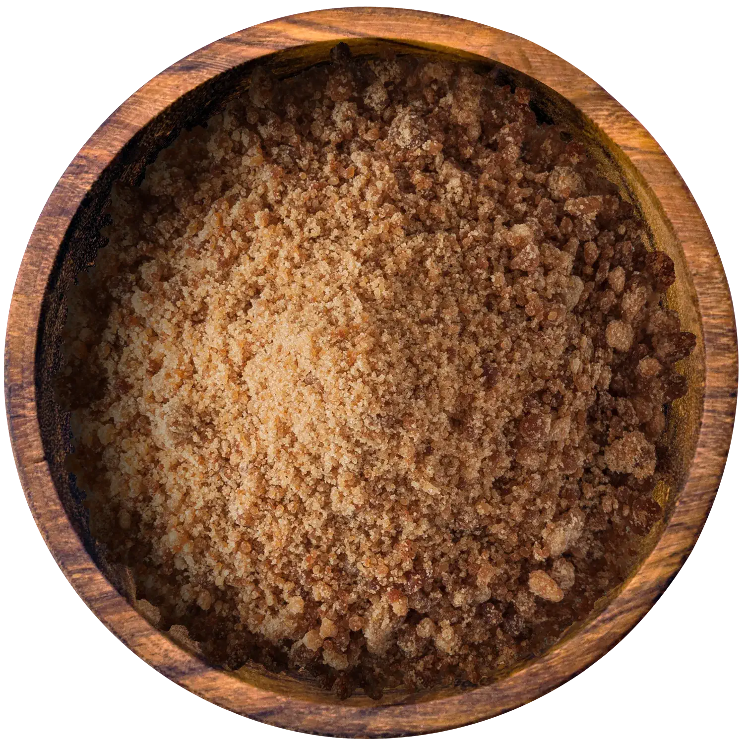Panela-Zucker in einer Holzschale