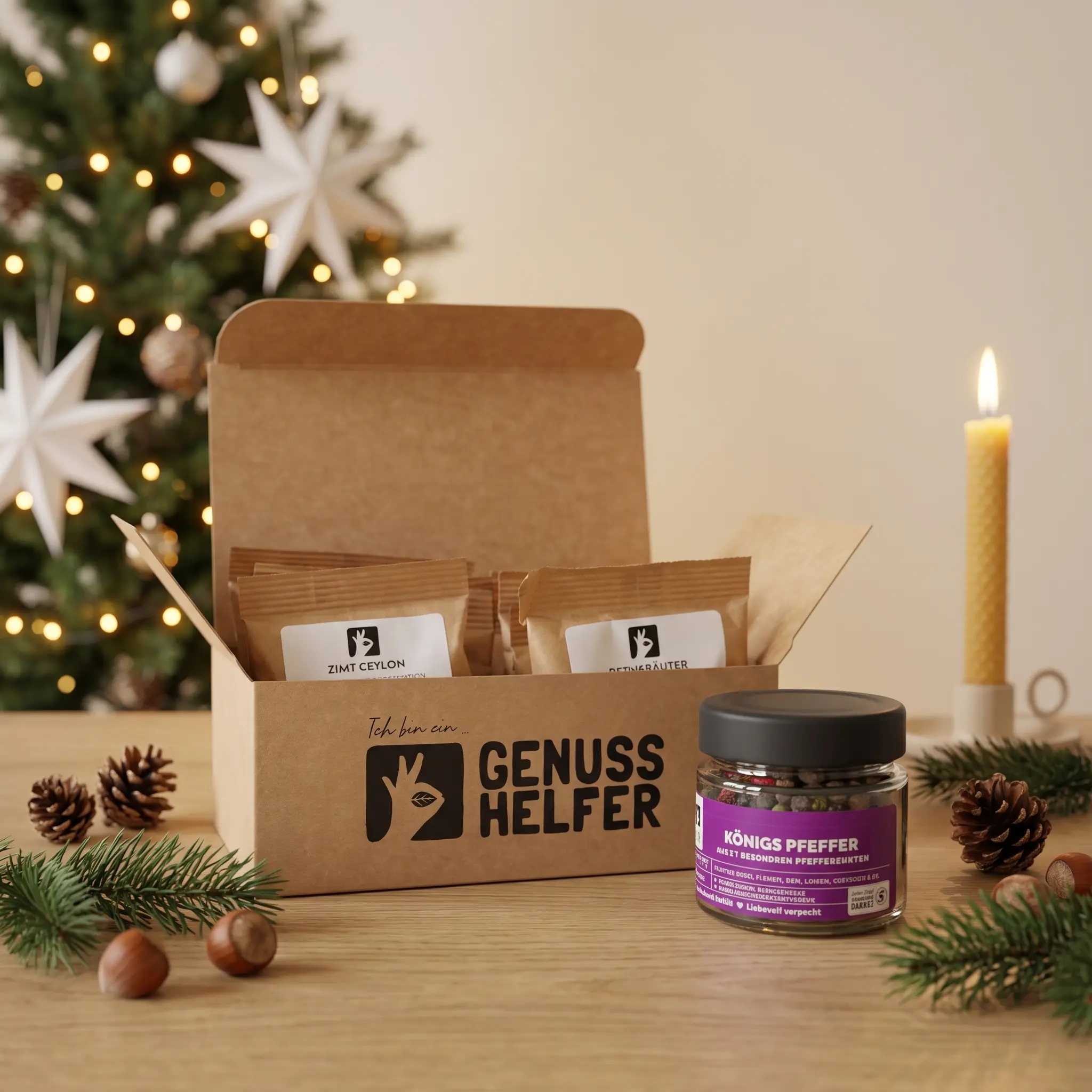 Adventskalender-Set Gewürze, 24 Teile, zum Selbstbefüllen