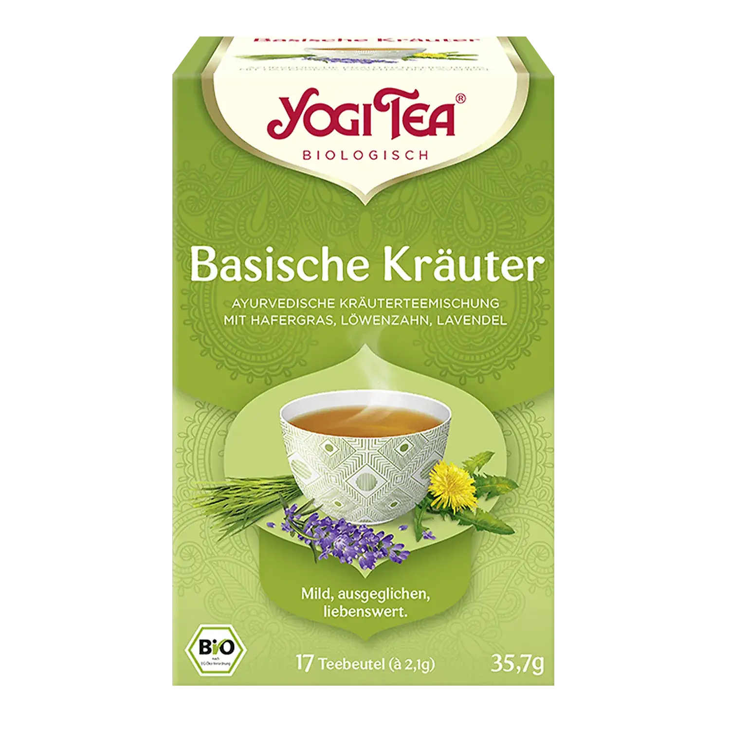 YOGI TEA® Basische Kräuter, BIO Packung „Basische Kräuter“ von Yogi-Tea mit Teebeuteln