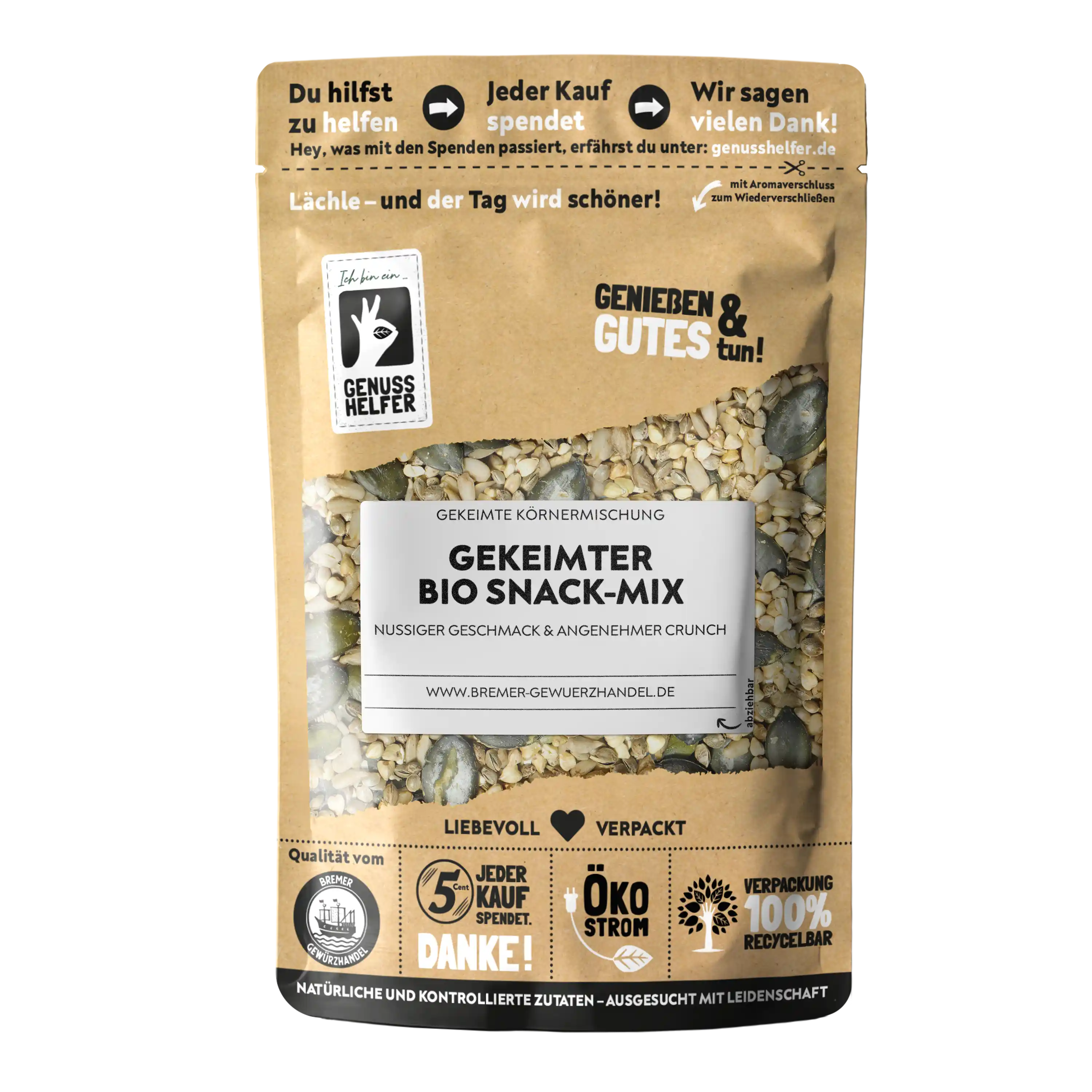 Gekeimter Snack-Mix, BIO