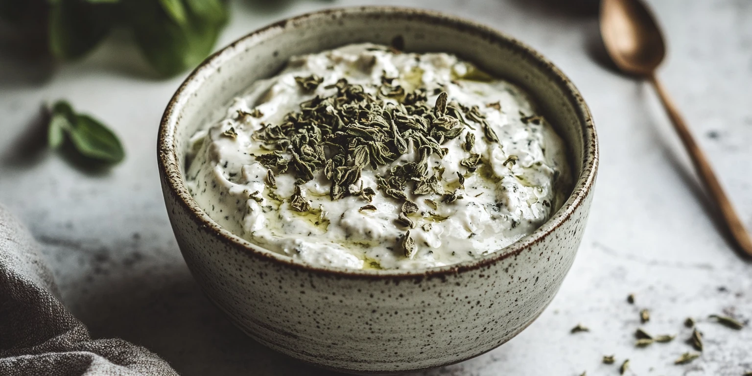 Oregano, gerebelt, als Dip-Zutat serviert