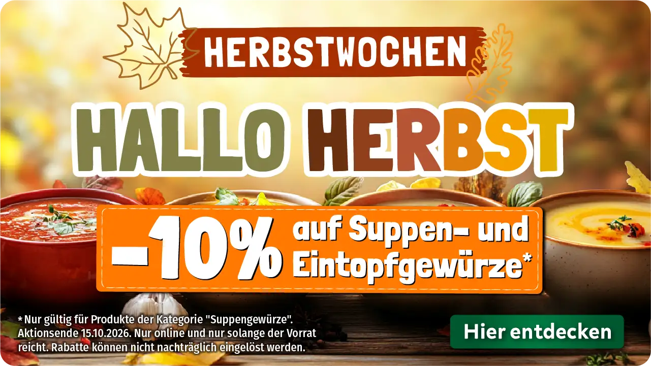 Hallo Herbst 10% Suppengewürze Aktionsbox