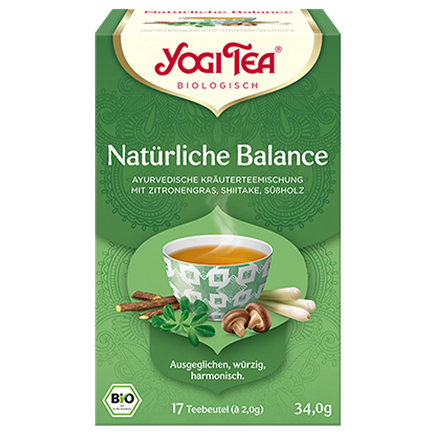 YOGI TEA® Natürliche Balance, BIO Yogi Tea „Natürliche Balance“ – Pappschachtel mit Teebeuteln