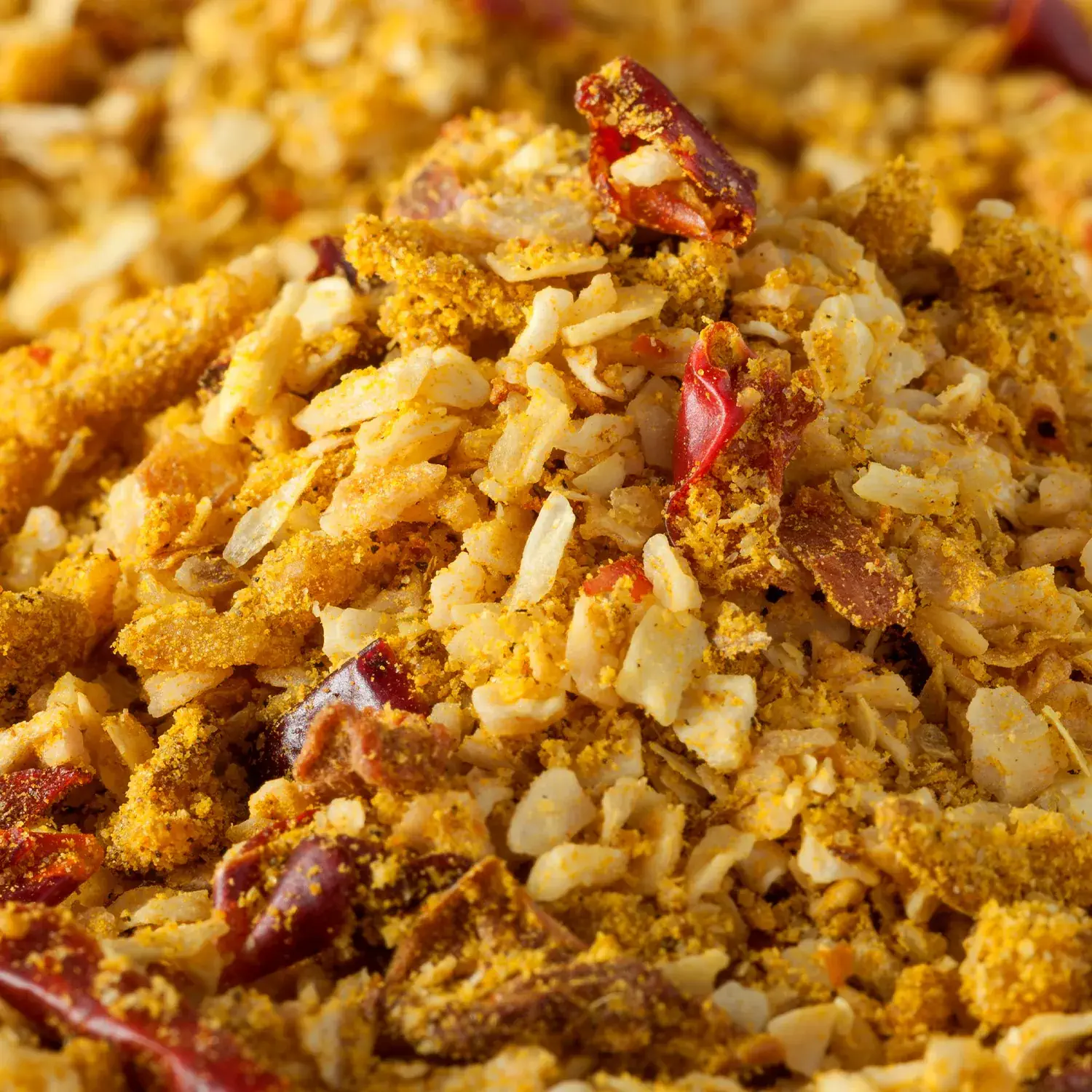 Nahaufnahme von geschrotetem Bremer Allrounder Reisgewürz