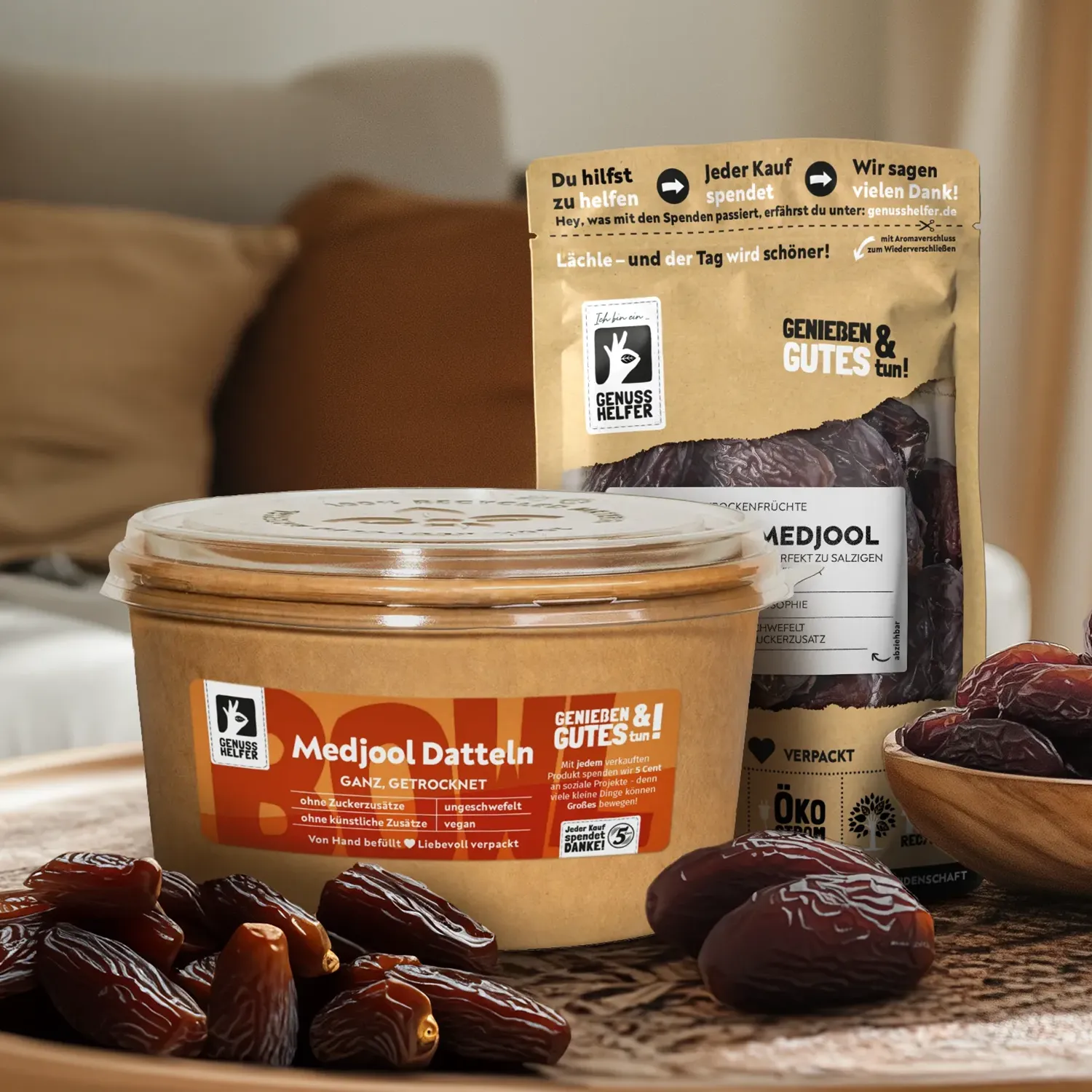 Präsentation von Medjool-Datteln