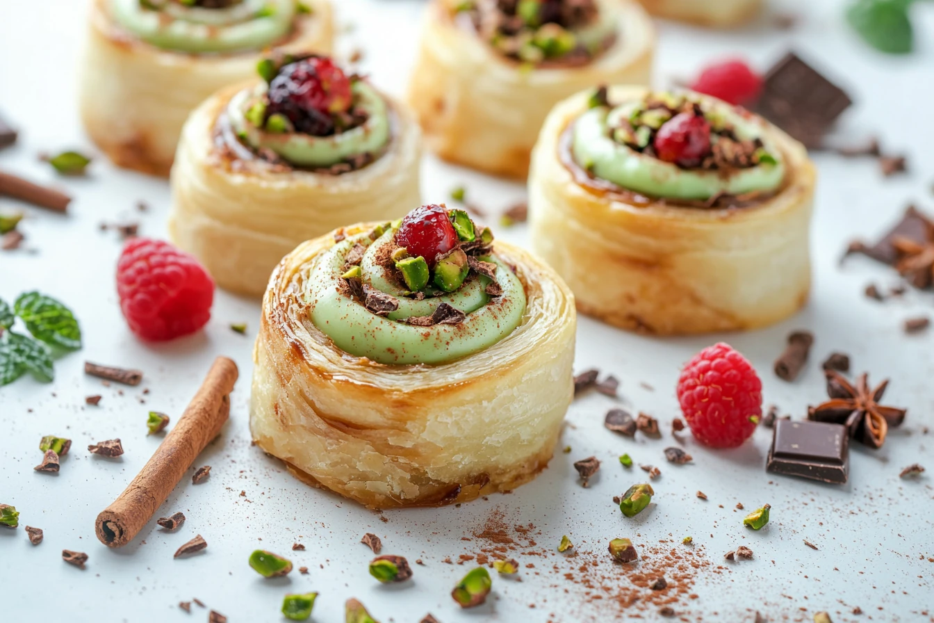 New York Rolls mit Pistaziencreme New York Rolls mit Pistaziencreme