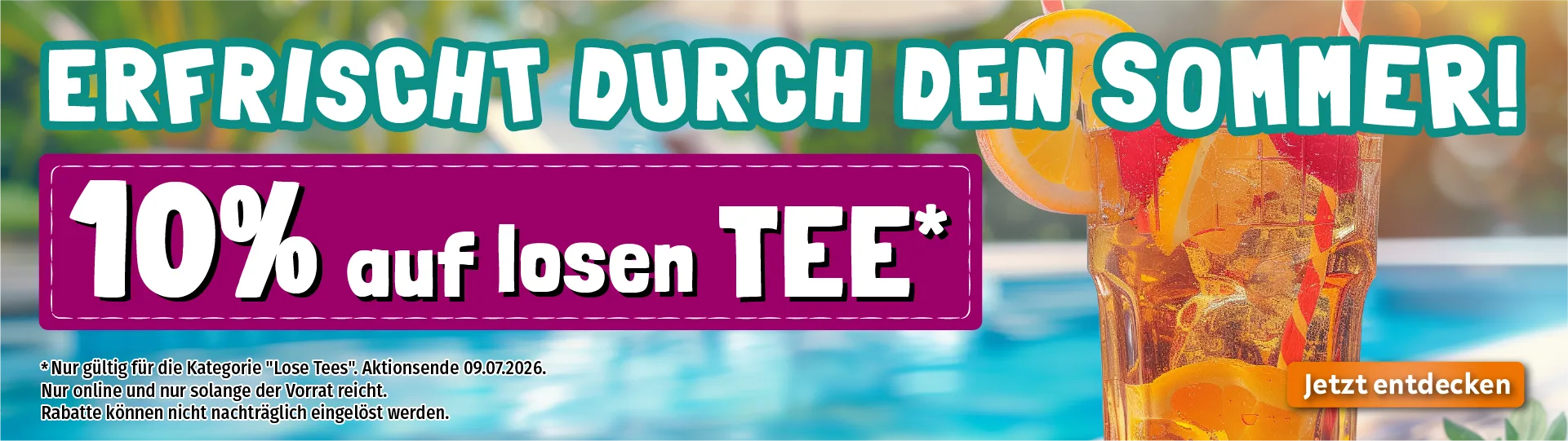 Erfrischt durch den Sommer 10 % lose Tees Header