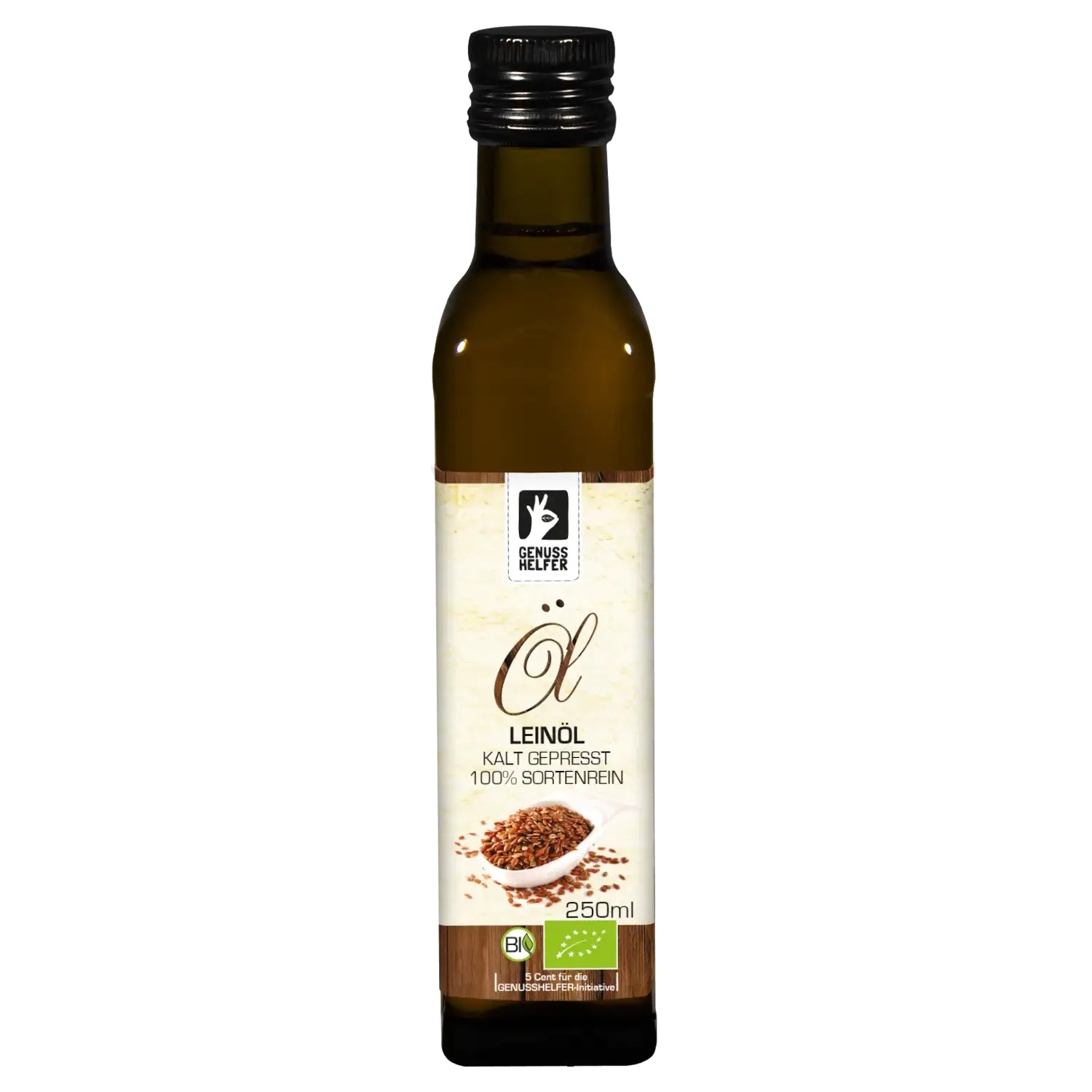 Leinöl BIO, kaltgepresst Leinöl in einer 250-ml-Flasche