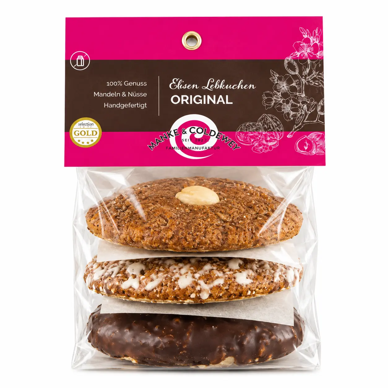 Elisenlebkuchen sortiert, 3 Stk., 210g