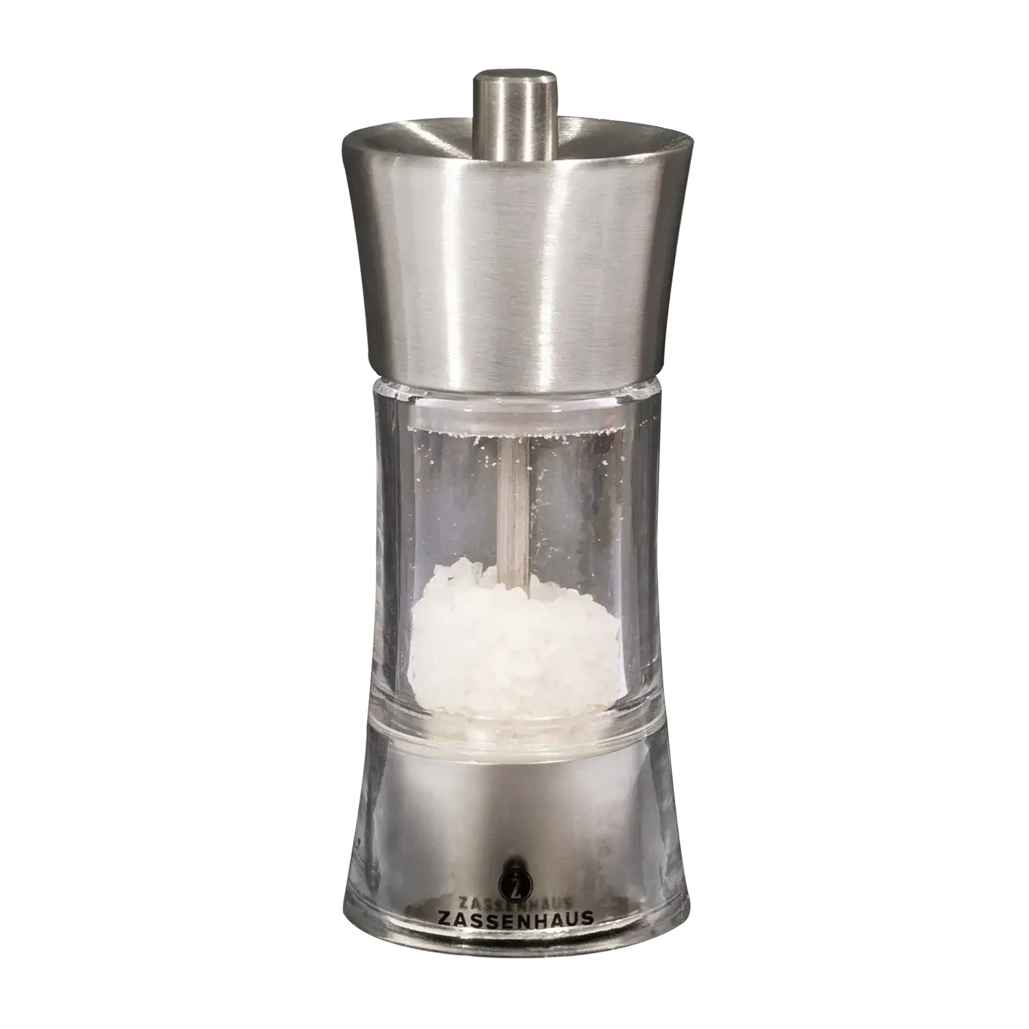 Zassenhaus Salzmühle Aachen, 14 cm,  Edelstahl Zassenhaus Salzmühle Aachen Acryl 14 cm