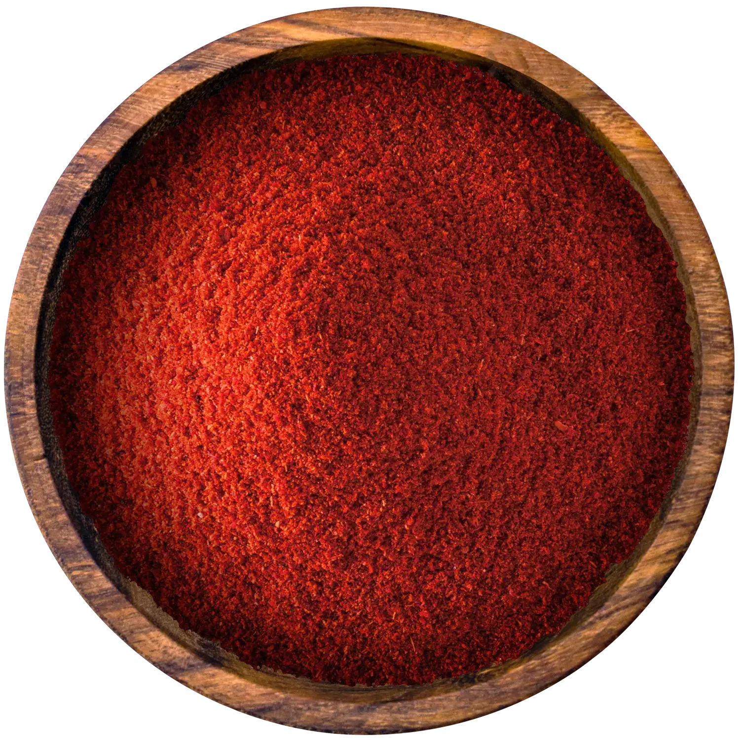 Gemahlene Chili con Carne-Gewürzmischung in einer Holzschale