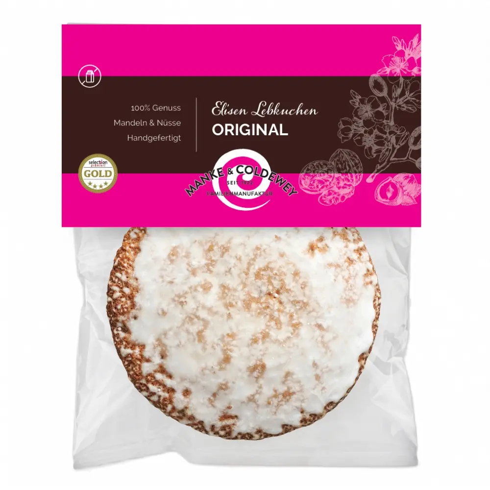 Elisenlebkuchen mit Zuckerguss, einzeln