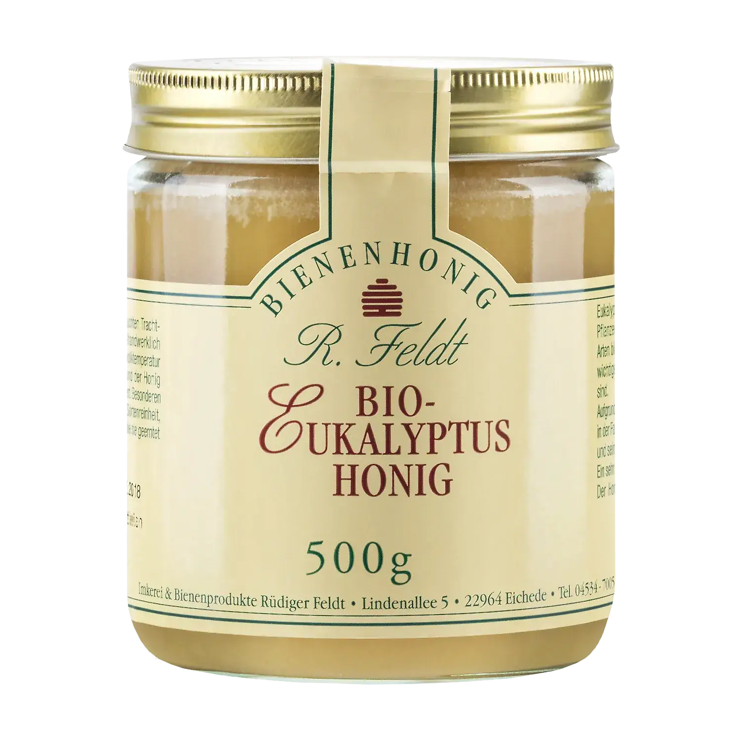 Eukalyptushonig BIO Bio-Eukalyptushonig in einem Glas
