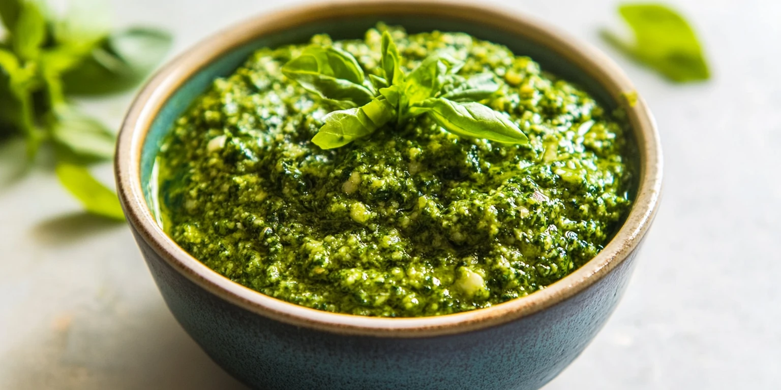 Pistazienpesto mit geschälten Pistazien zubereitet