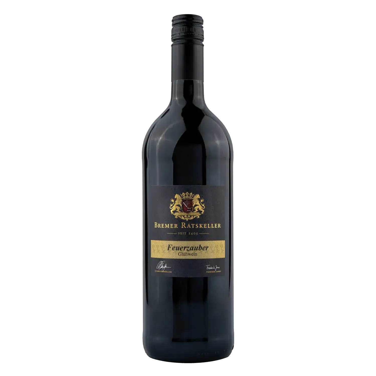 Feuerzauber Glühwein rot Flasche mit rotem Glühwein „Feuerzauber“ vom Bremer Ratskeller
