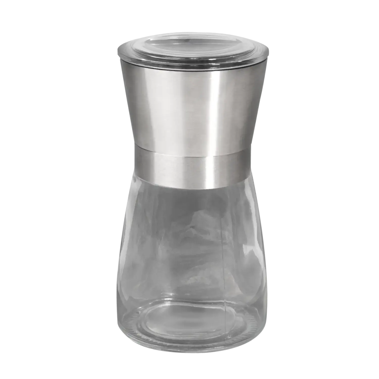 Allrounder Gewürzmühle 13,5 cm, Edelstahl/Silber Gewürzmühle „Allrounder“, 13 cm, aus Edelstahl und Glas