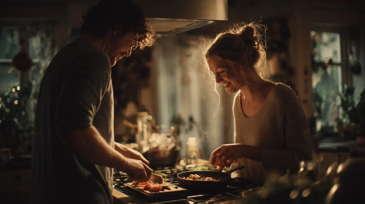 Valentinstag Ratgeber Küche kochen Pärchen Essen Moodbild