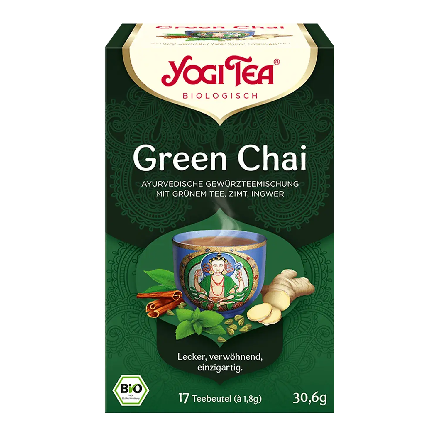 YOGI TEA® Green Chai, BIO Packung „Green Chai“ von Yogi-Tea mit Teebeuteln