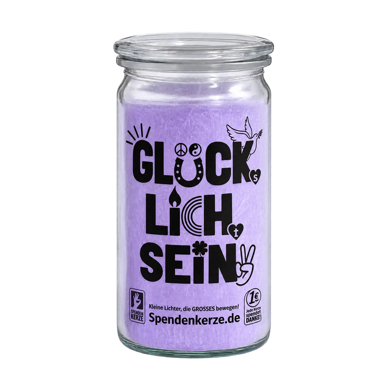 Spendenkerze Lavendel