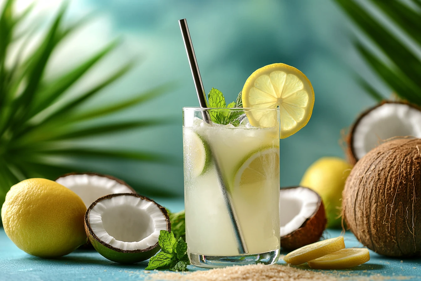 Kokosnusswasser-Limonade Kokosnusswasser-Limonade