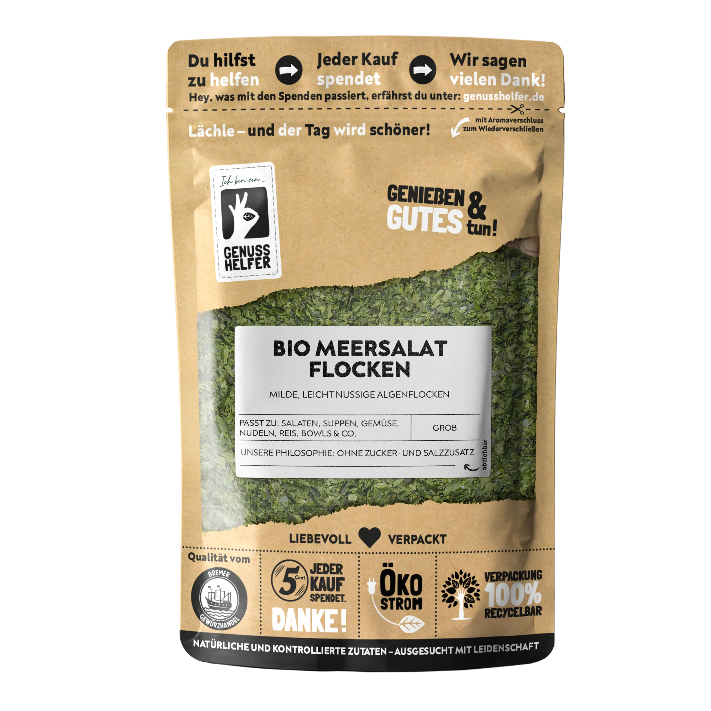 Meersalat Flocken, BIO