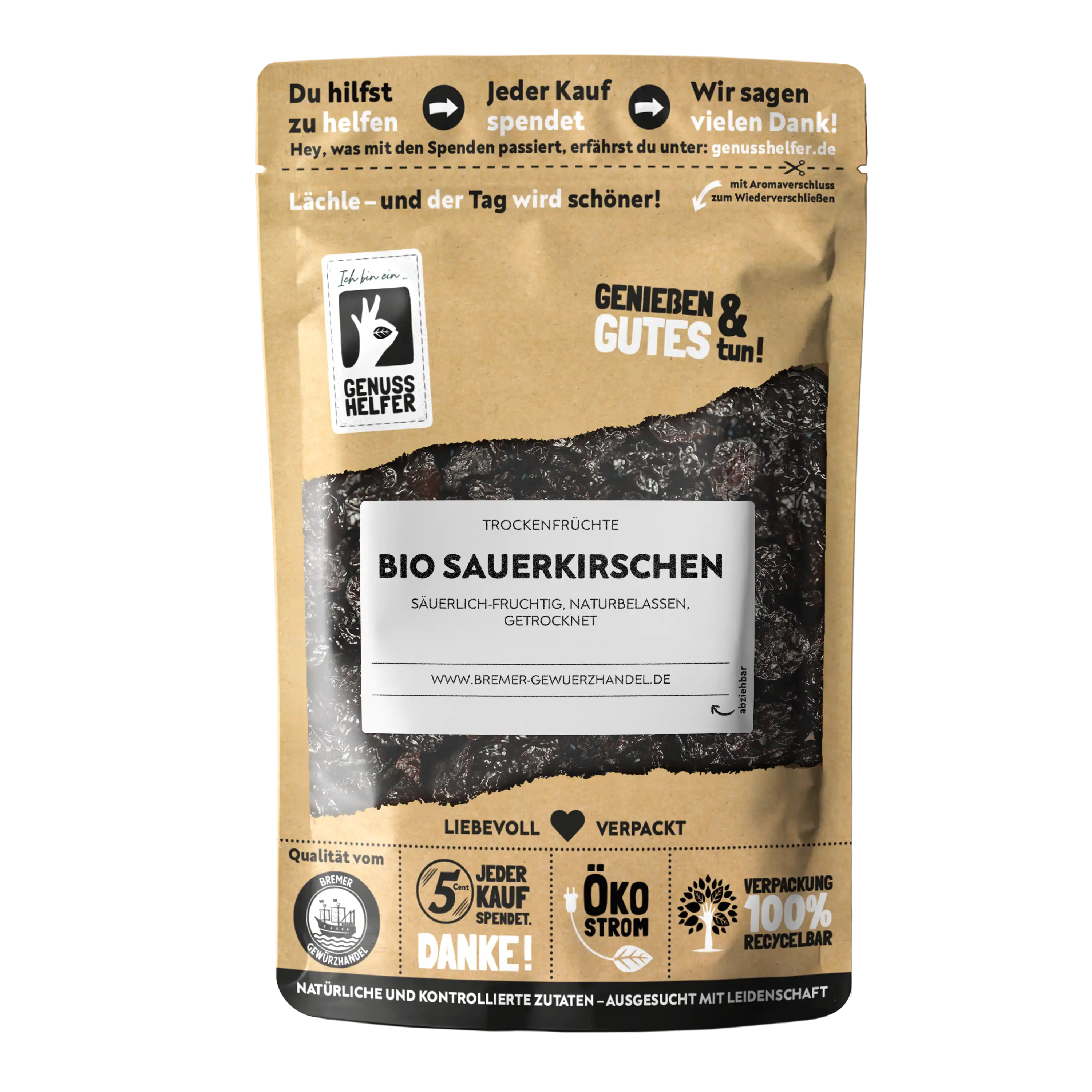 Sauerkirschen, getrocknet, entsteint, BIO