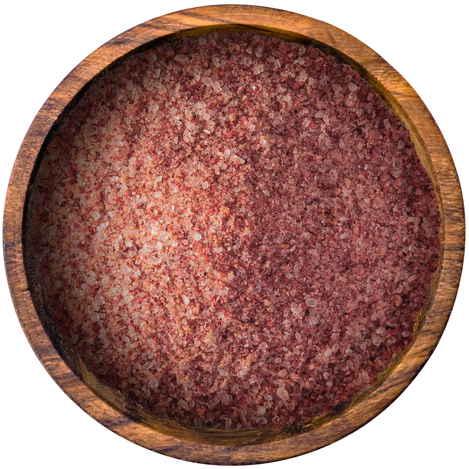 Kala Namak Salz, gemahlen Vorderansicht eines Beutels mit gemahlenem Kala Namak Salz