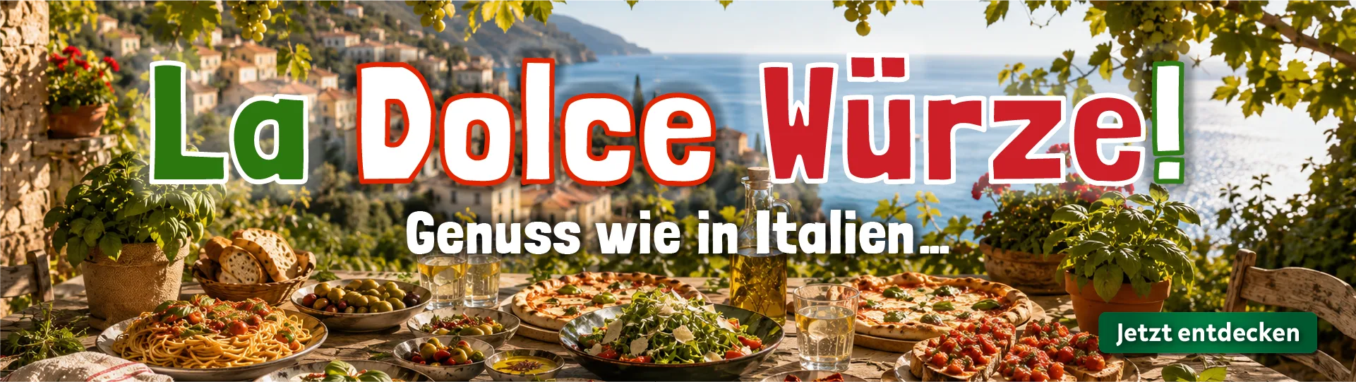 Newsletter Länderküche Italien La dolce Würze Header