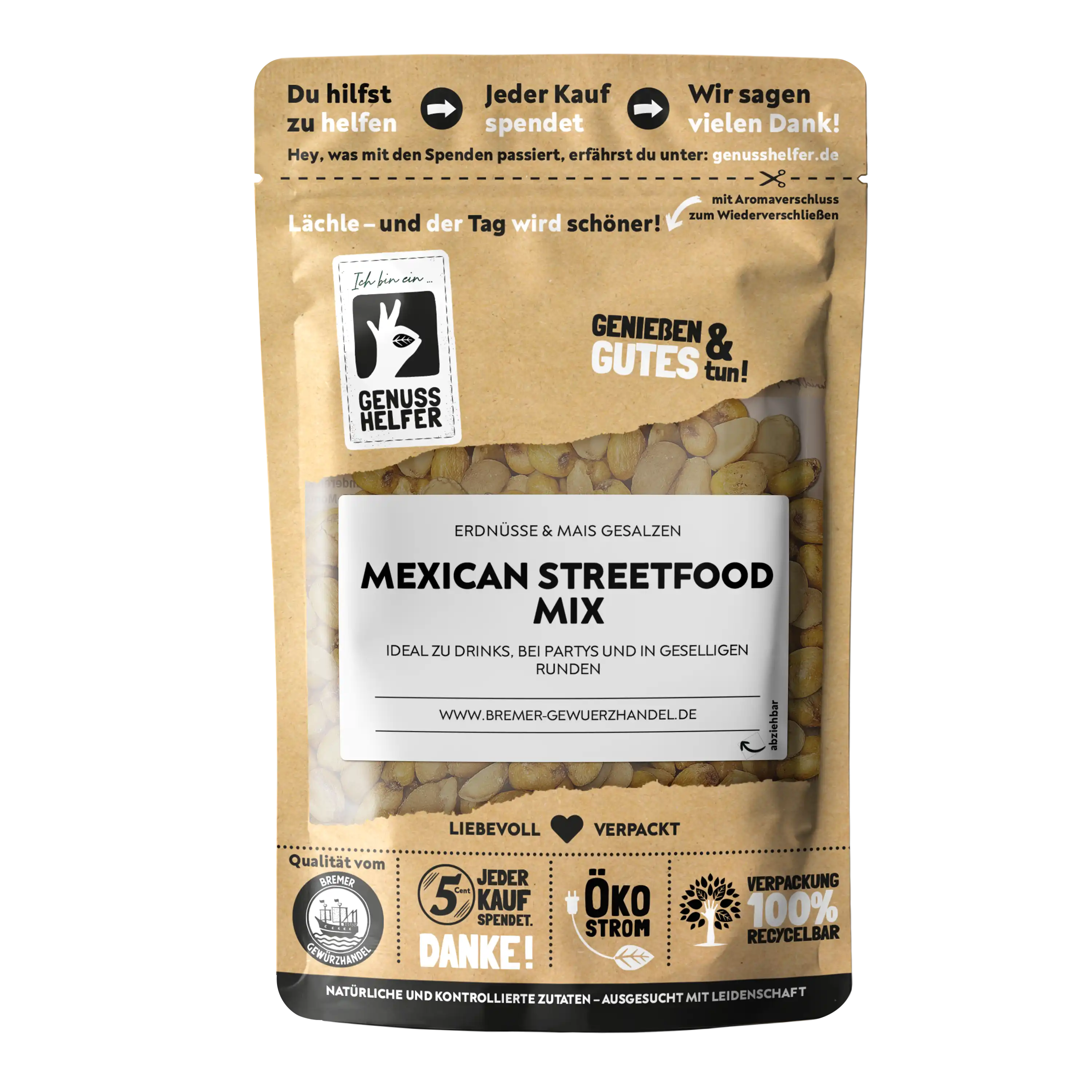 Mexican Streetfood Mix mit Erdnüssen & Maiscrunch