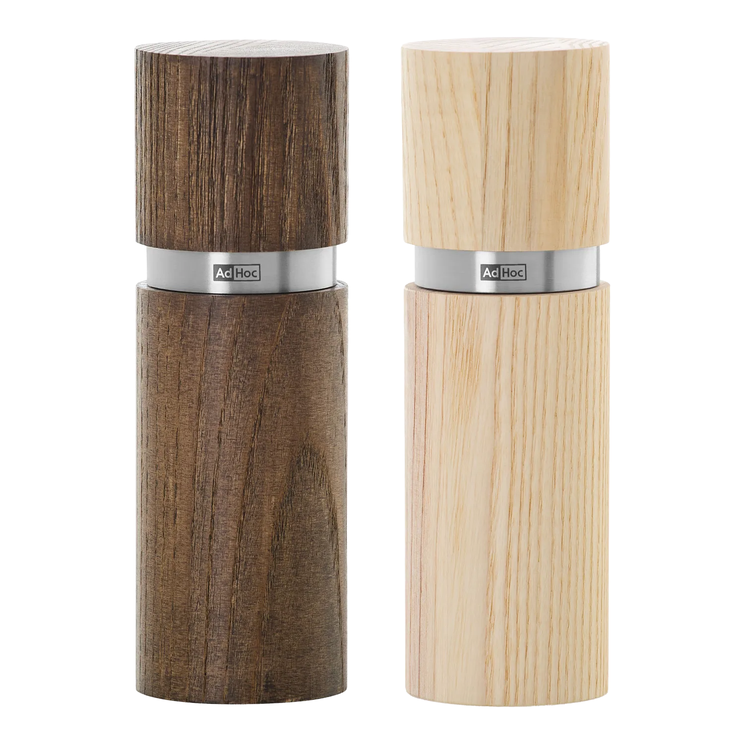 AdHoc Set Pfeffer- & Salzmühle Textura, 15 cm, Eschenholz antique/Edelstahl