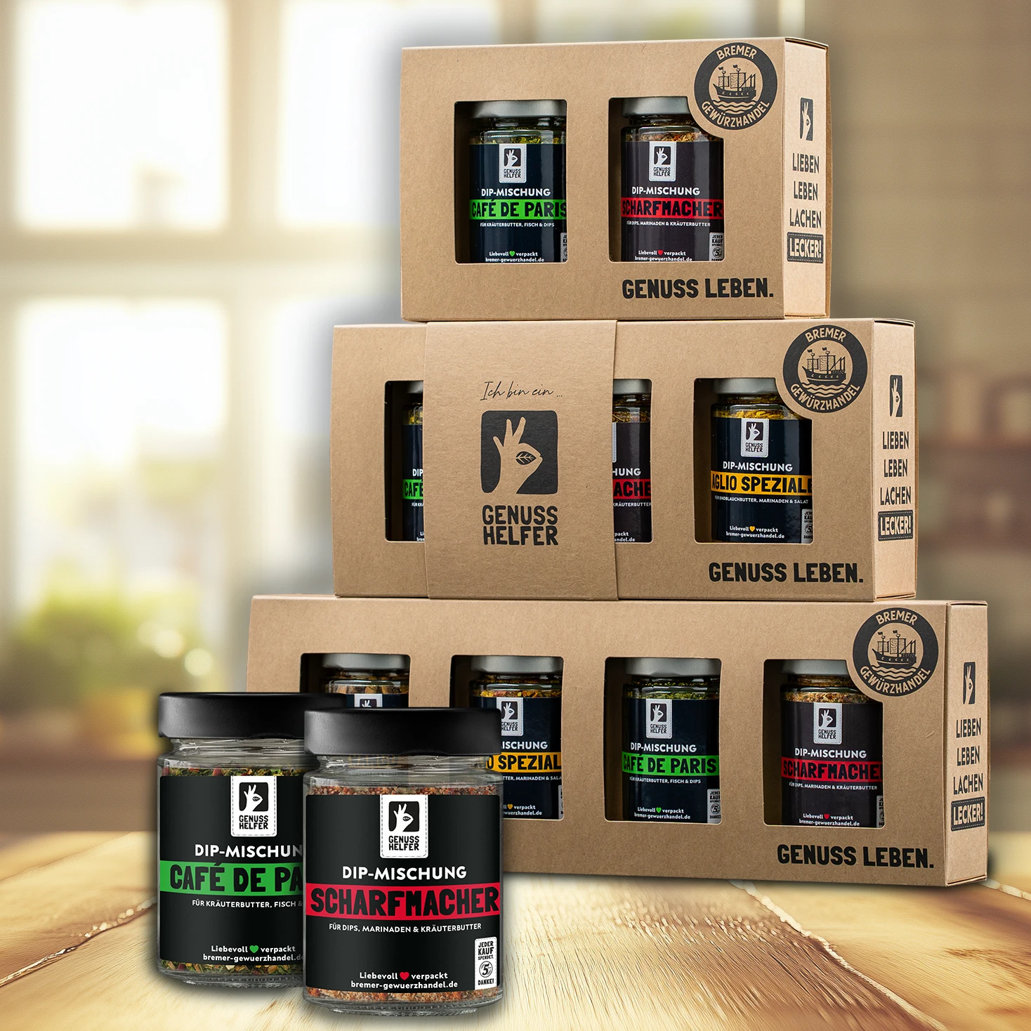 Dip-Set, 2 tlg., natur Zusammenstellung der Artikel des 2er-Dip-Sets mit Café de Paris & Scharfmacher