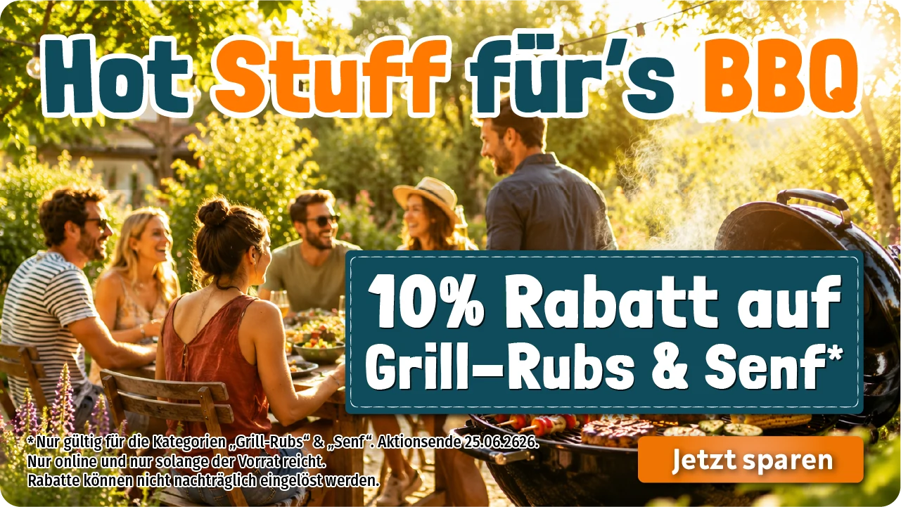 Newsletter BBQ Grill Rubs grillen Senf Aktionsbox
