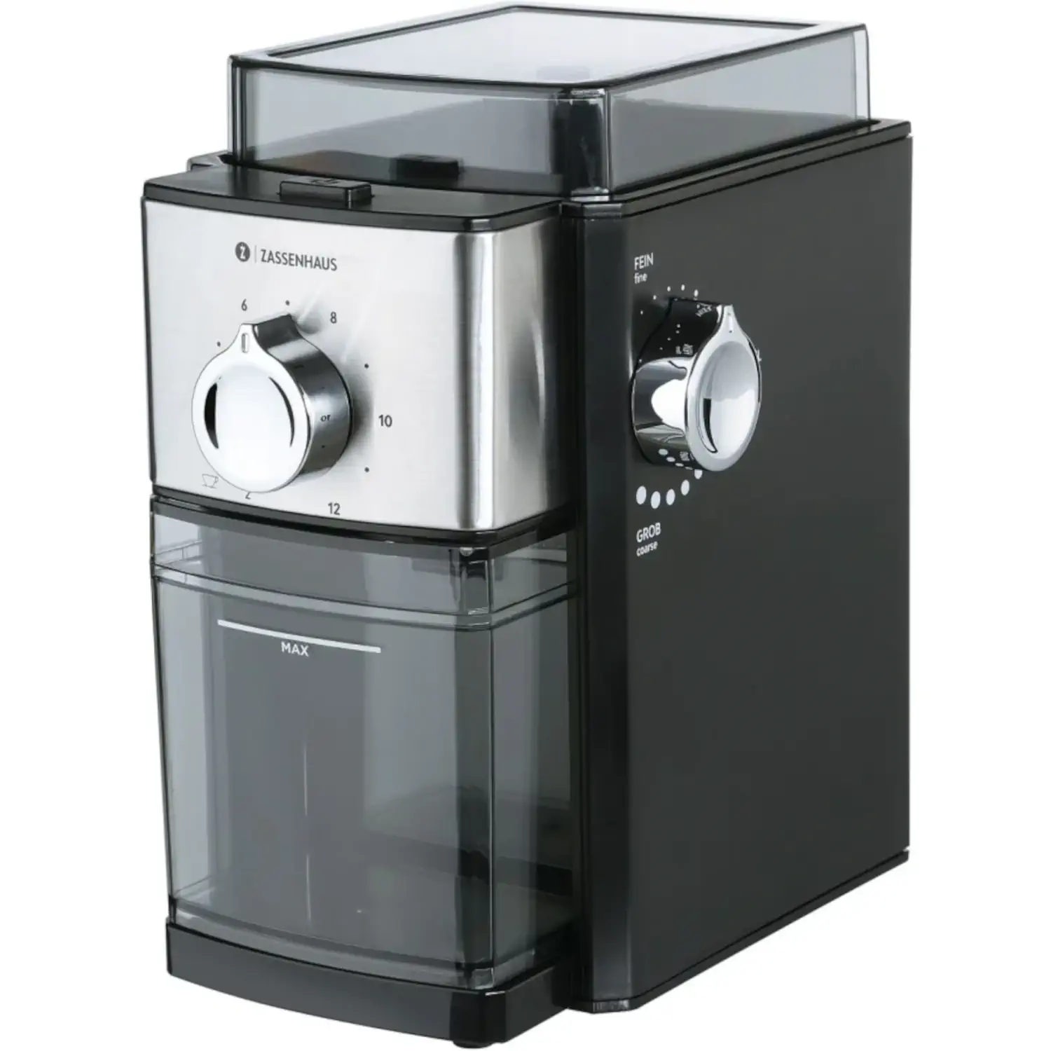 Ansicht der Kaffeemühle „Kingston Steel“ von Zassenhaus