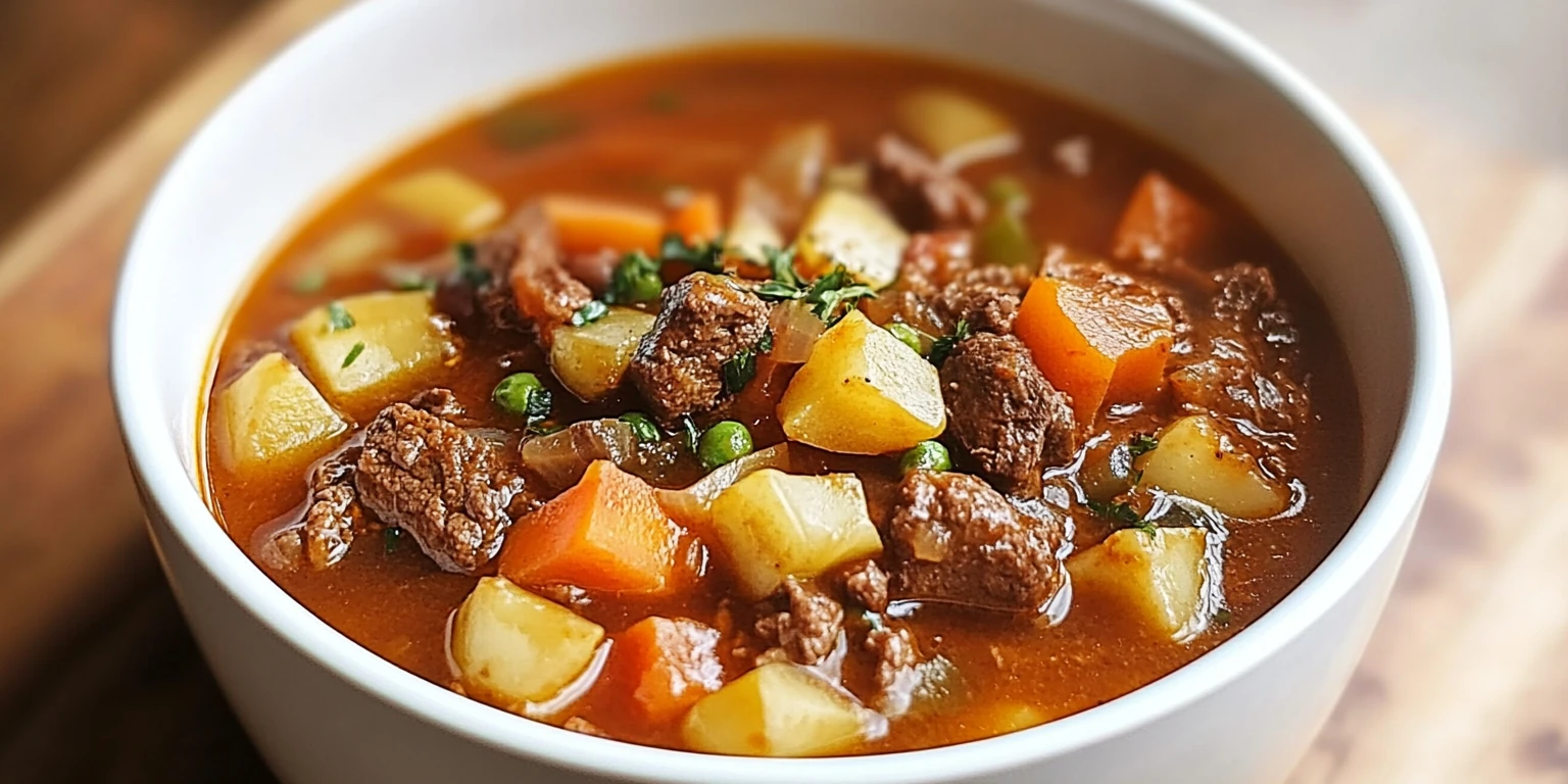 Eintopf mit Majoran, gerebelt, abgeschmeckt