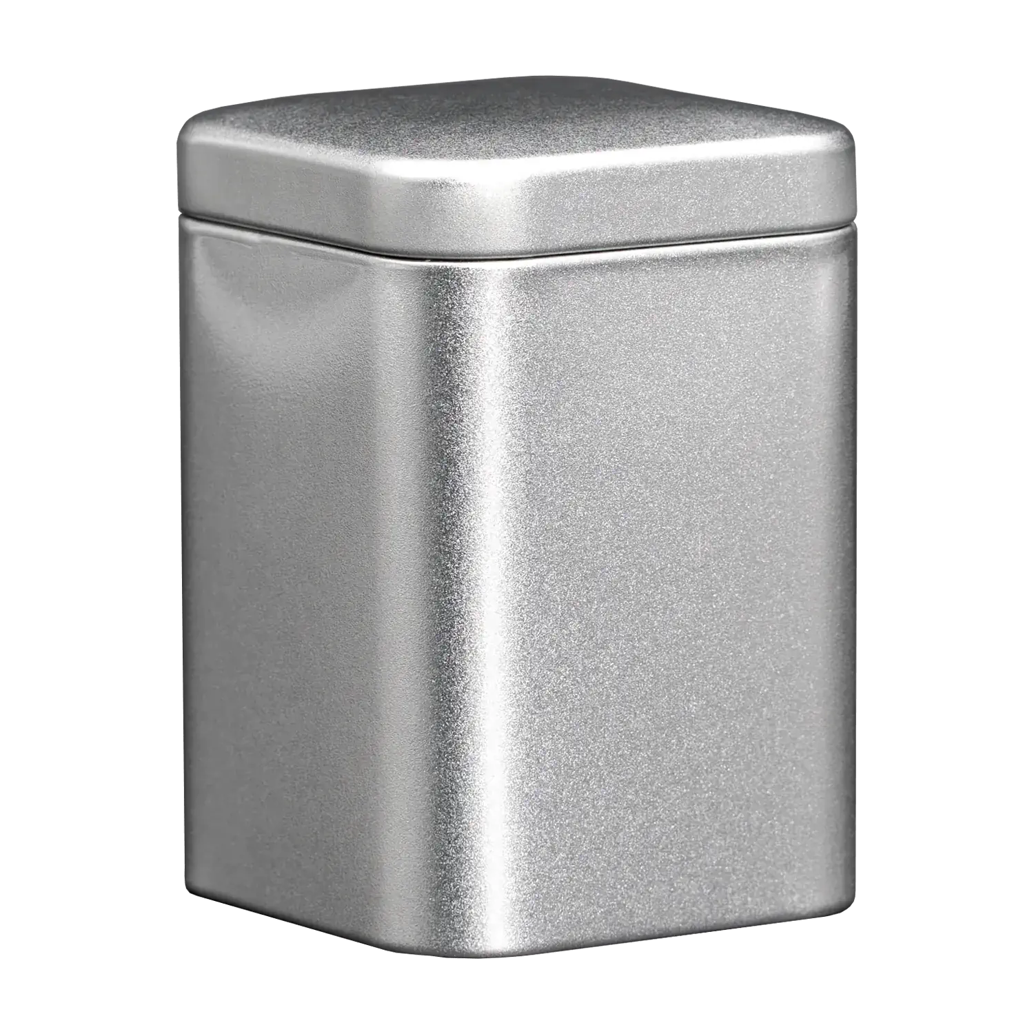 Premium-Gewürzdose aus Weißblech, quadratisch, mit Streueinsatz (57×82 mm)