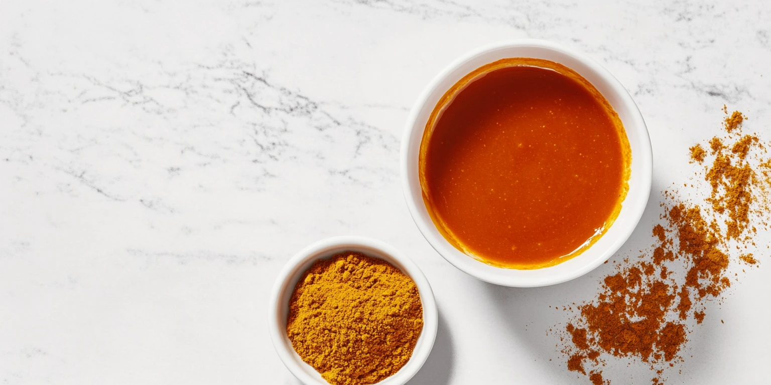 Curry-Ketchup mit englischem Curry gemahlen gewürzt
