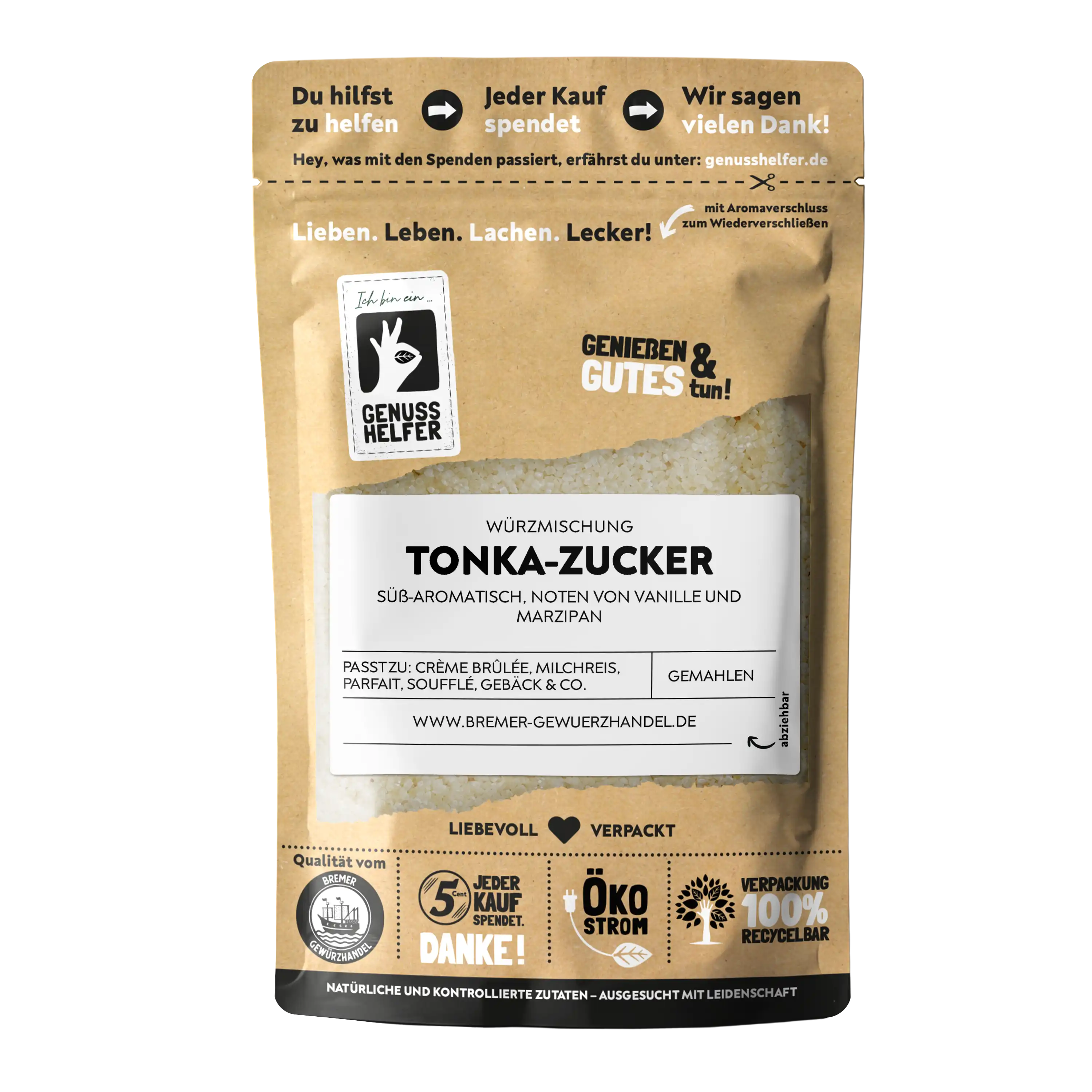 Tonka-Zucker, fein