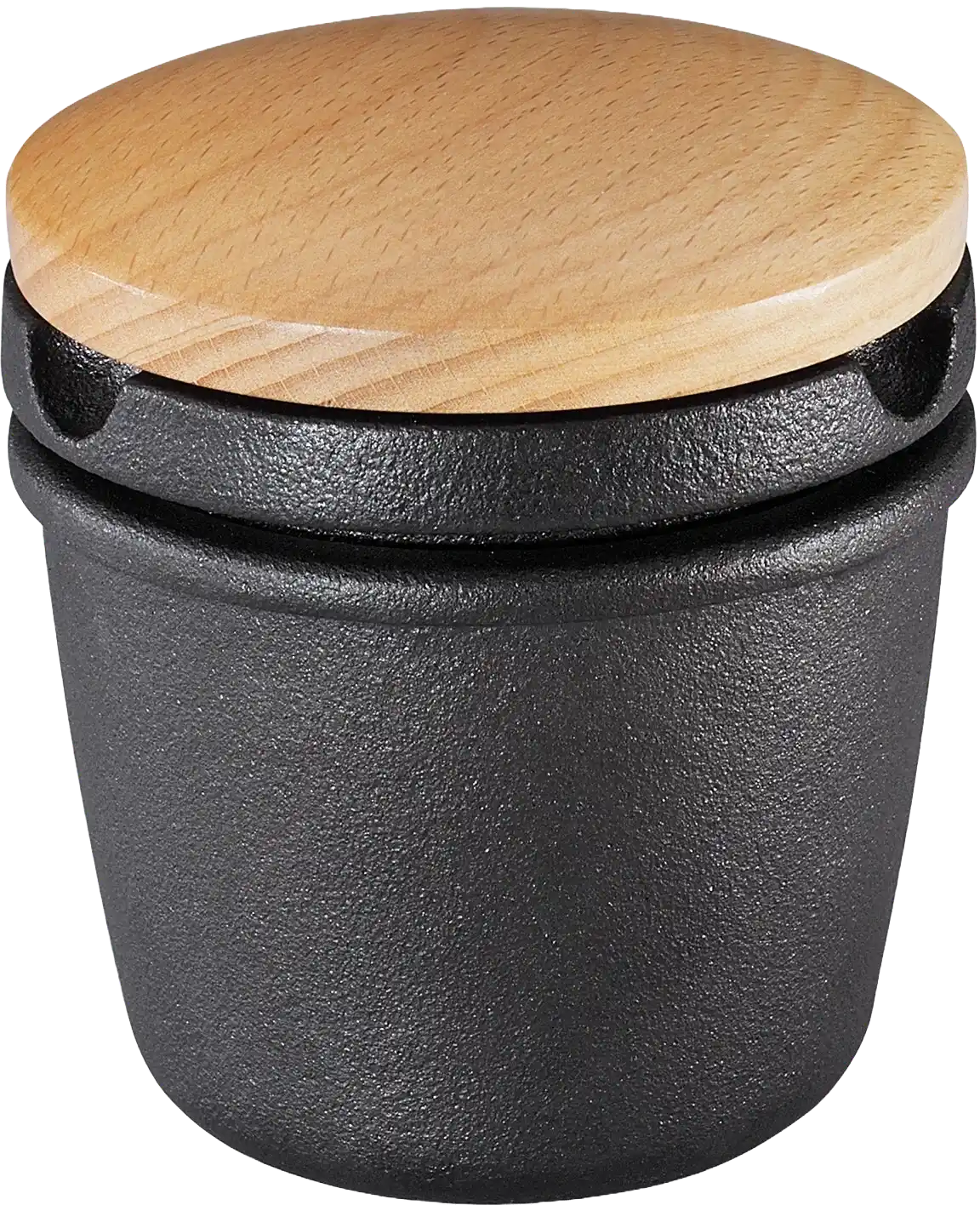 Zassenhaus Gewürzreibe & Mörser, Buche / Gusseisen Pfeffermühle „Swing“ von Skeppshult, aus Gusseisen mit Buchenholzdeckel