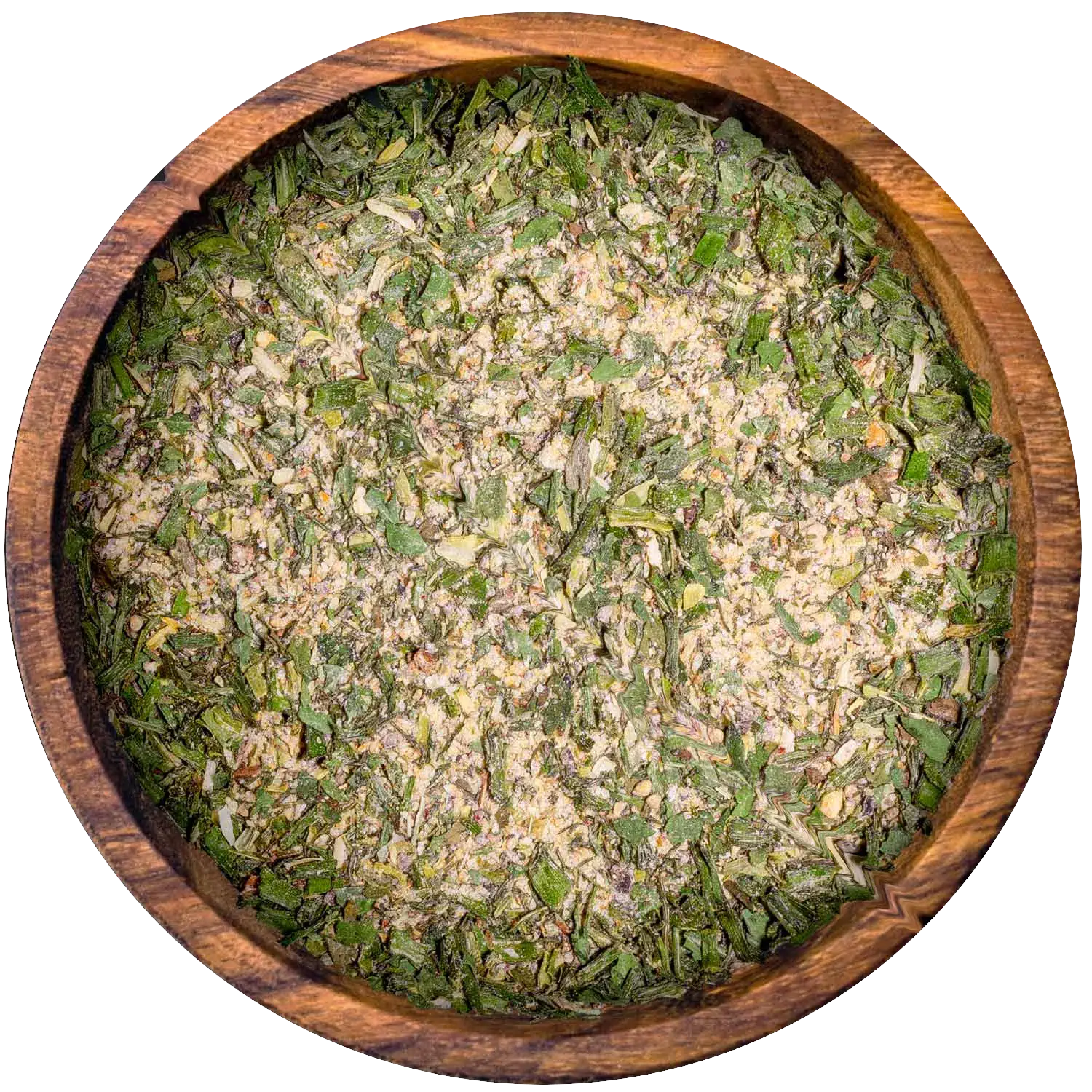 Ranch Gewürz, amerikanische Gewürzmischung, geschrotet Vorderansicht eines Beutels mit Gewürzmischung „Ranch“