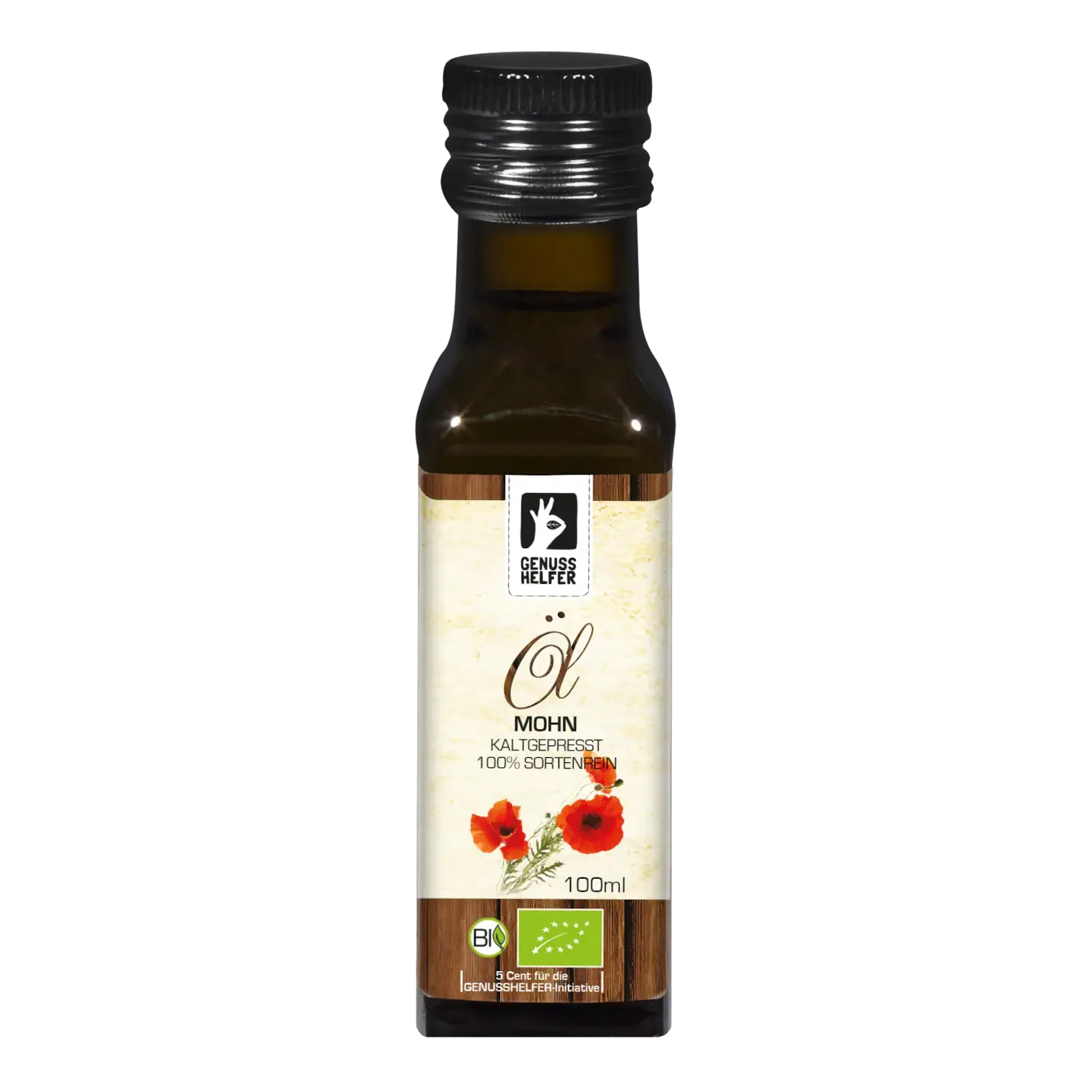 Mohnöl in einer 100-ml-Flasche