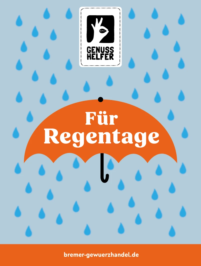 Nuss-Frucht-Mischung „Regentage“ in einem Glas mit individualisierbarem Etikett
