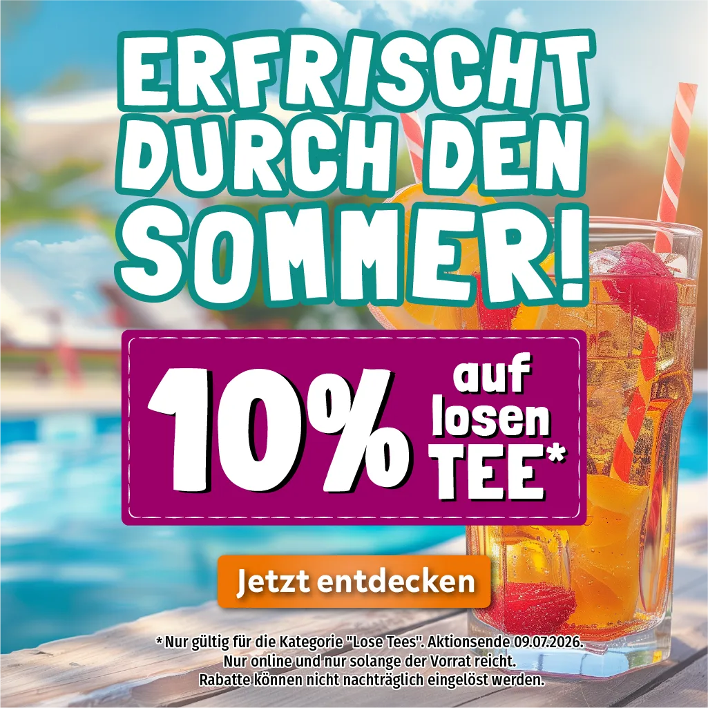 Erfrischt durch den Sommer 10 % lose Tees Header mobile