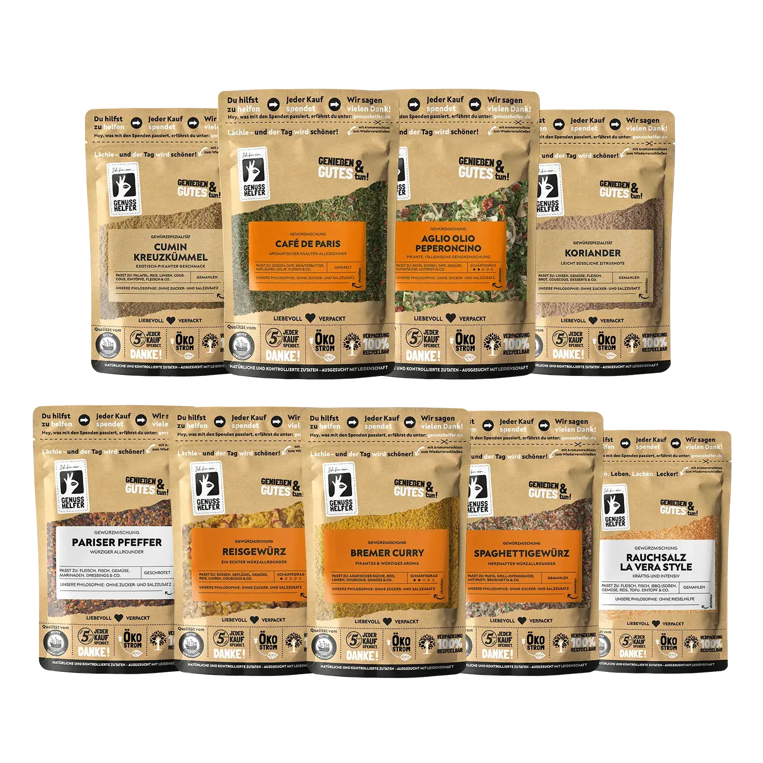 Genuss-Set - Veggie-Box, 9 Tlg. Zusammenstellung der Artikel im Veggie Box Genussset