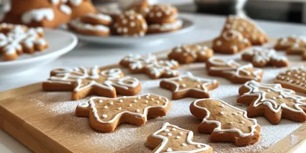 Lebkuchen, Plätzchen und Aniskekse als winterliches Gebäck