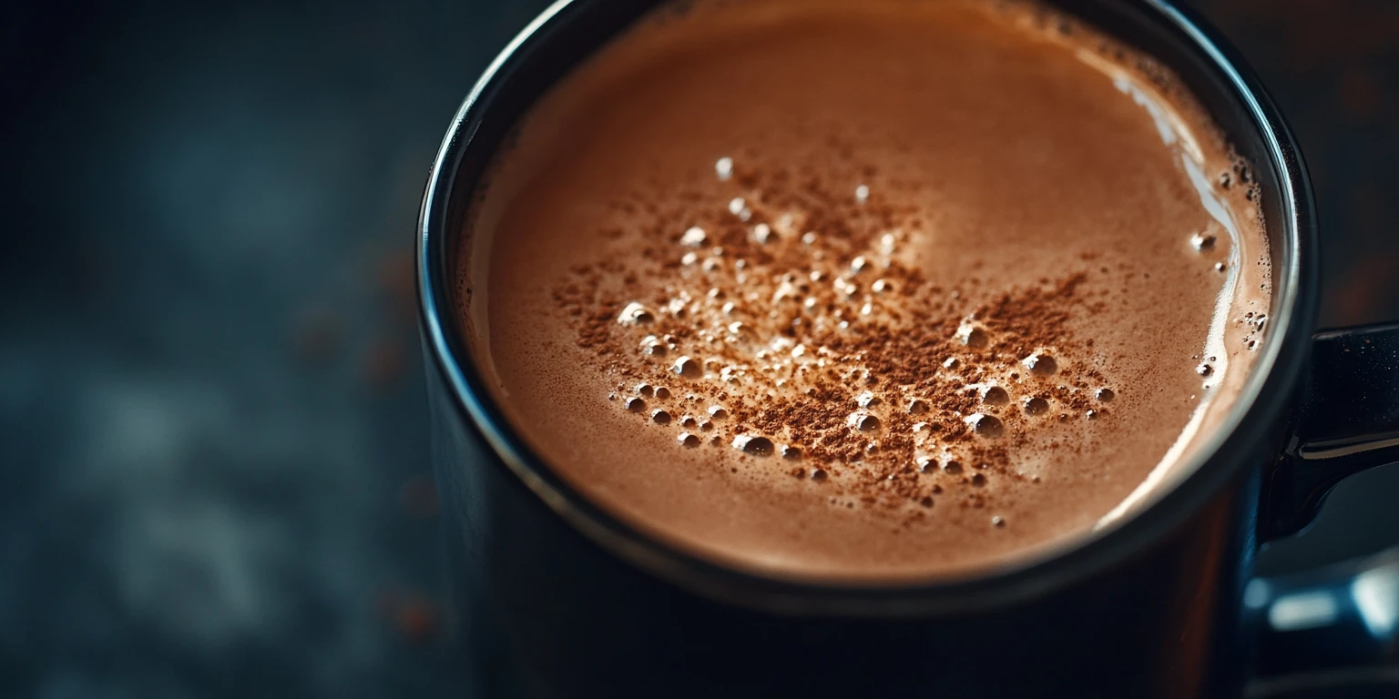 Kakao mit Vanillezucker in einer warmen Mischung