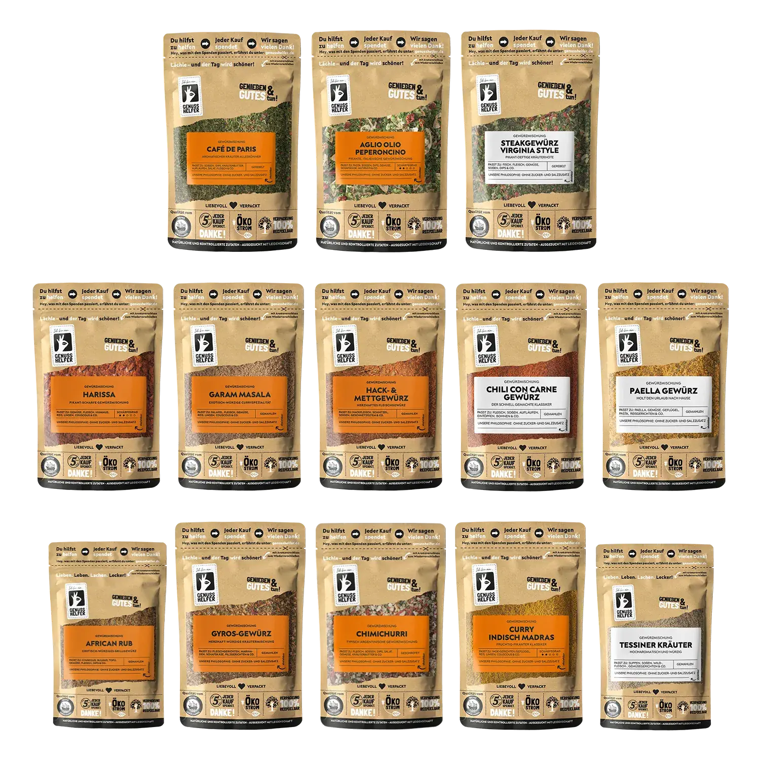 Genuss-Set - Weltreise, 13 Tlg. Zusammenstellung der Artikel des Genusssets „Weltreise“, inklusive Setkarton