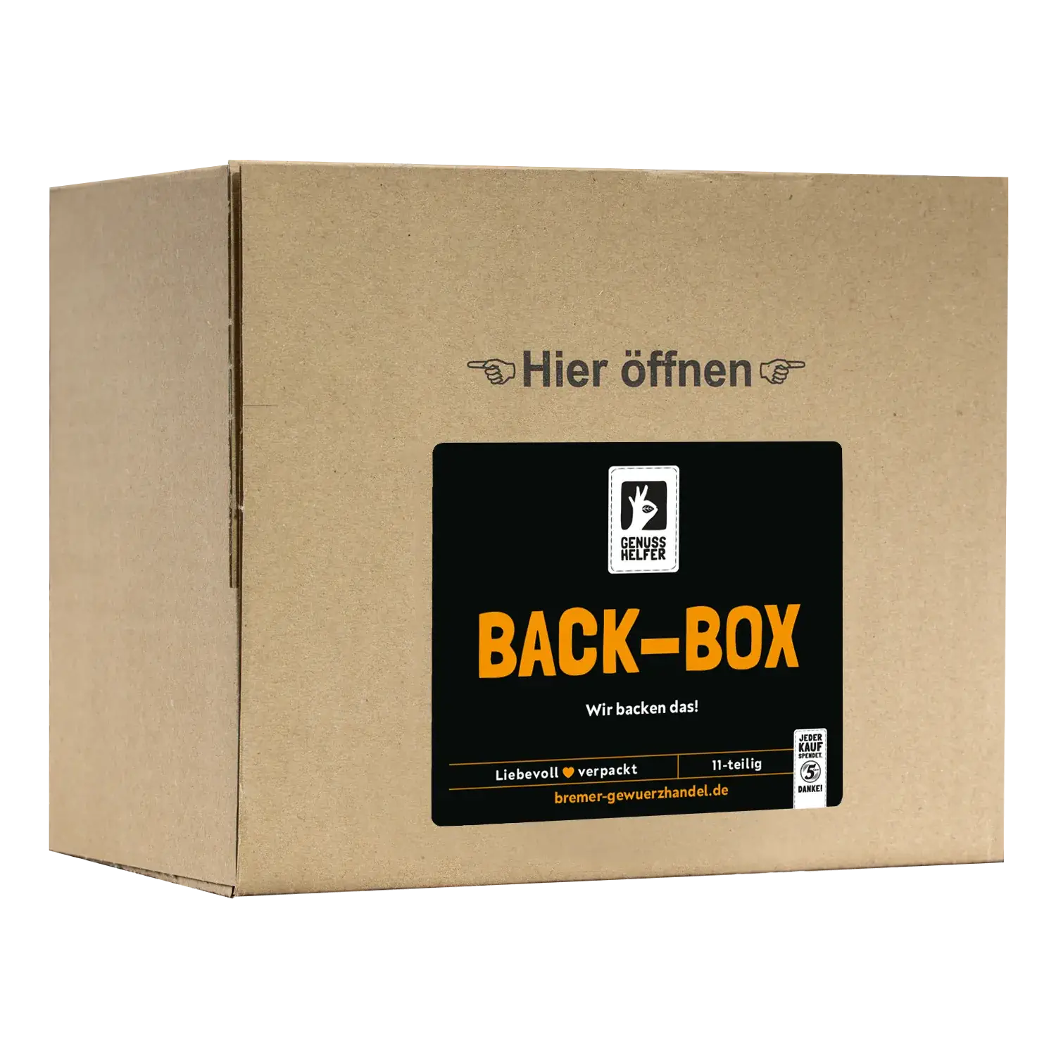Genuss-Set - Back-Box Brot, 11 Tlg. Zusammenstellung der Artikel im Back Box Genussset