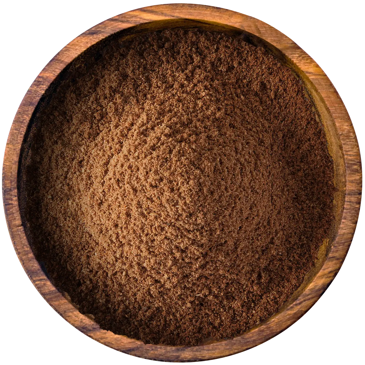 Braune-Kuchen-Gewürz in einer Holzschale